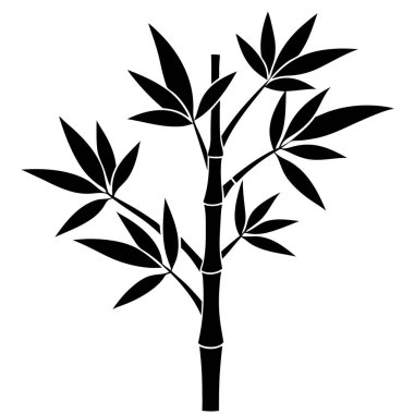 dal ağacı silueti vektör illüstrasyon tasarımı