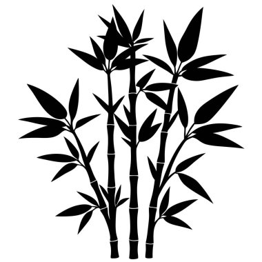 Bambu ikonu. Bambu vektör simgesinin basit bir gösterimi