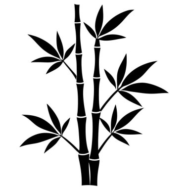 Bambu ağacı ikonu. Beyaz arkaplanda izole edilmiş web tasarımı için bambu ağacı vektör simgesinin basit çizimi