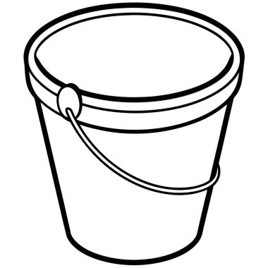 Boyama için çizgi film kovası