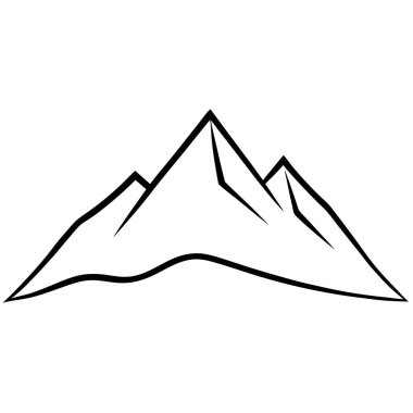 Dağlar simgesi. Vektör çizim