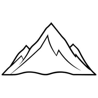 bir dağ simgesi vektör illüstrasyonu