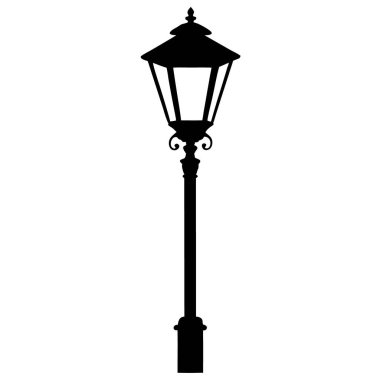 lamba sokak lambası simgesi vektör illüstrasyon grafik tasarımı