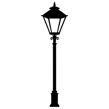 Sokak lambası beyaza izole edilmiş. sokak lambası simgesi