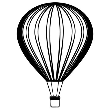 Paraşüt simgesi vektör çizimi, Hava balonu vektörü