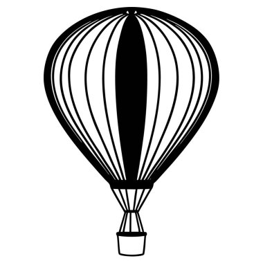Paraşüt simgesi vektör çizimi, Hava balonu vektörü