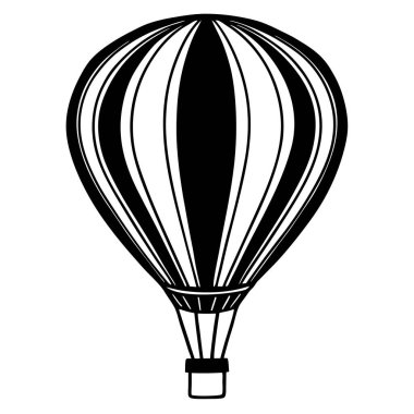 Paraşüt simgesi vektör çizimi, Hava balonu vektörü
