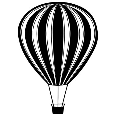 Paraşüt simgesi vektör çizimi, Hava balonu vektörü