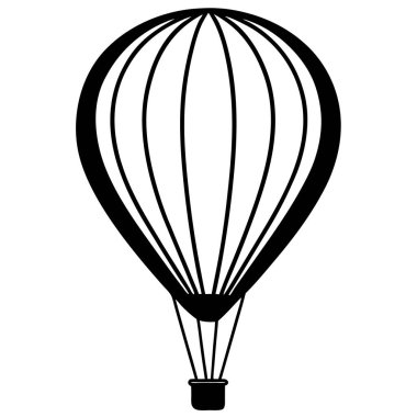 Paraşüt simgesi vektör çizimi, Hava balonu vektörü