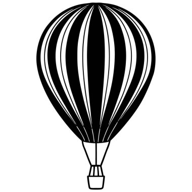 Paraşüt simgesi vektör çizimi, Hava balonu vektörü