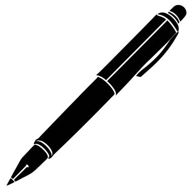 Beyaz arkaplanda kalem simgesi vektörü