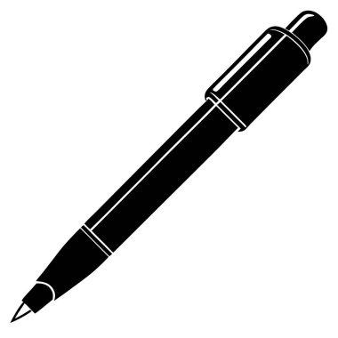 Beyaz arkaplanda kalem simgesi vektörü