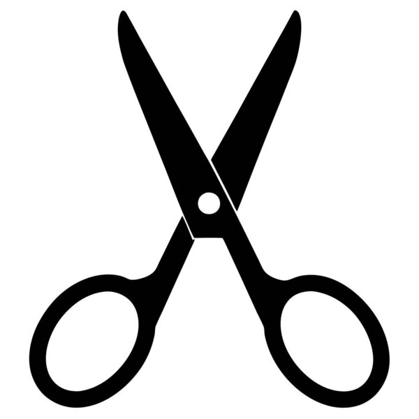 иконка ножницы, векторная иллюстрация