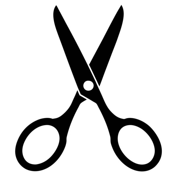 иконка ножницы, векторная иллюстрация