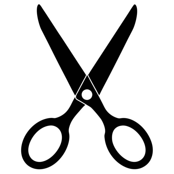 значок ножниц. векторная иллюстрация.