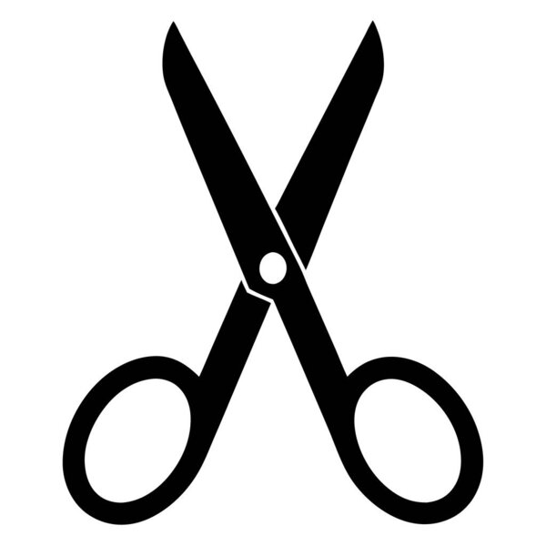 вырезать волосы ножницы икона в твердом стиле