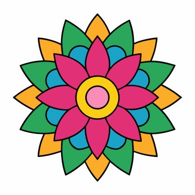 Renkli desenli mandala, Mandala dekorasyon süsü