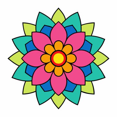 Renkli desenli mandala, Mandala dekorasyon süsü