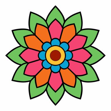 Süslü mandala vektör sanatı