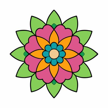 Süslü mandala vektör sanatı