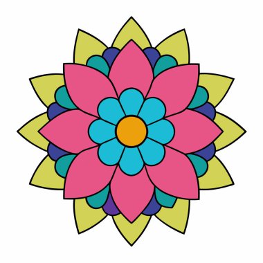 Süslü mandala vektör sanatı