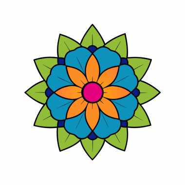 Süslü mandala vektör sanatı
