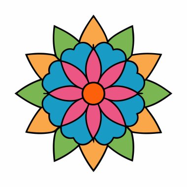 Süslü mandala vektör sanatı