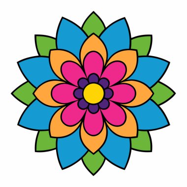 Süslü mandala vektör sanatı