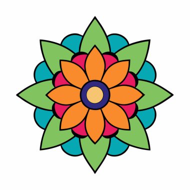 Süslü mandala vektör sanatı