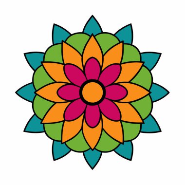 Süslü mandala vektör sanatı