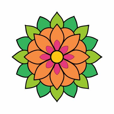 Süslü mandala vektör sanatı