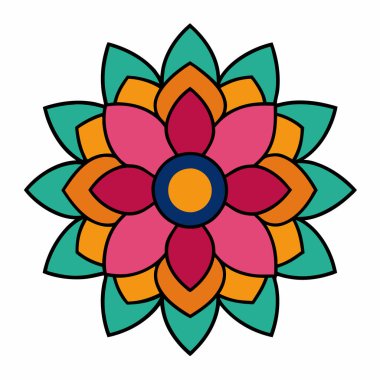 Süslü mandala vektör sanatı