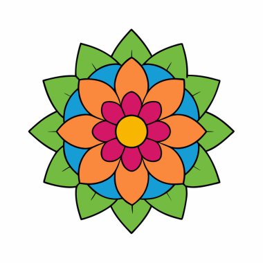 Renkli mandala, Soyut mandala