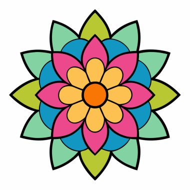 Renkli mandala, Soyut mandala