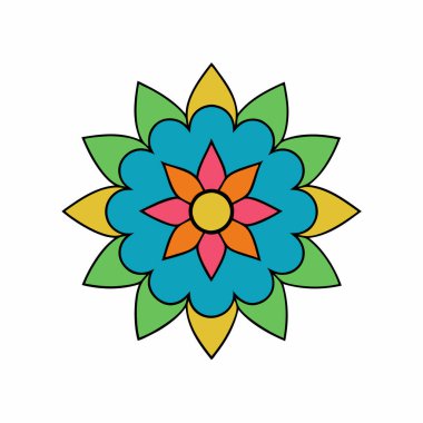 Renkli mandala, Soyut mandala