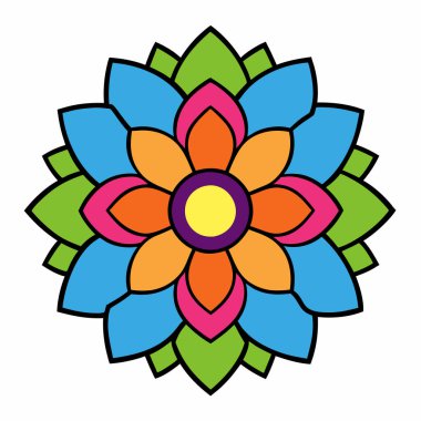 Dekoratif Mandala çiçek biçimi vektörü