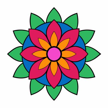 Dekoratif Mandala çiçek biçimi vektörü