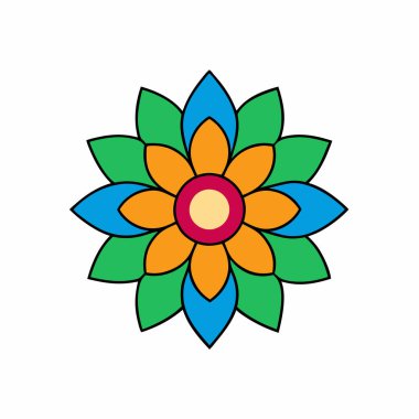 Dekoratif Mandala çiçek biçimi vektörü