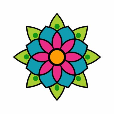 Dekoratif Mandala çiçek biçimi vektörü