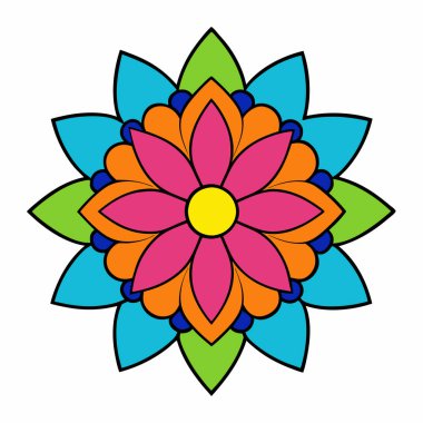 Dekoratif Mandala çiçek desenli dekorasyon