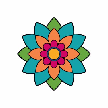 Dekoratif Mandala çiçek desenli dekorasyon