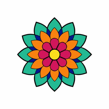 Dekoratif Mandala çiçek desenli dekorasyon