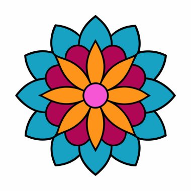 Dekoratif Mandala çiçek desenli dekorasyon