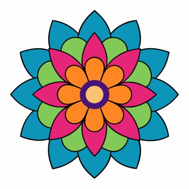 Dekoratif Mandala çiçek desenli dekorasyon