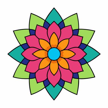 Dekoratif Mandala çiçek desenli dekorasyon