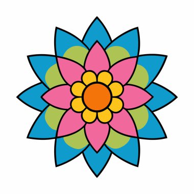 Güzel, soyut mandala sanat çizimi