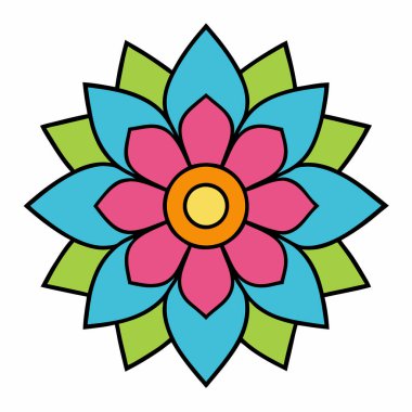 Güzel, soyut mandala sanat çizimi