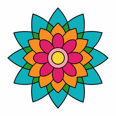 Güzel, soyut mandala sanat çizimi