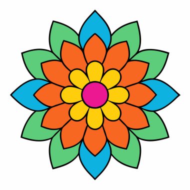 Güzel, soyut mandala sanat çizimi