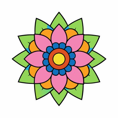 Güzel, soyut mandala sanat çizimi